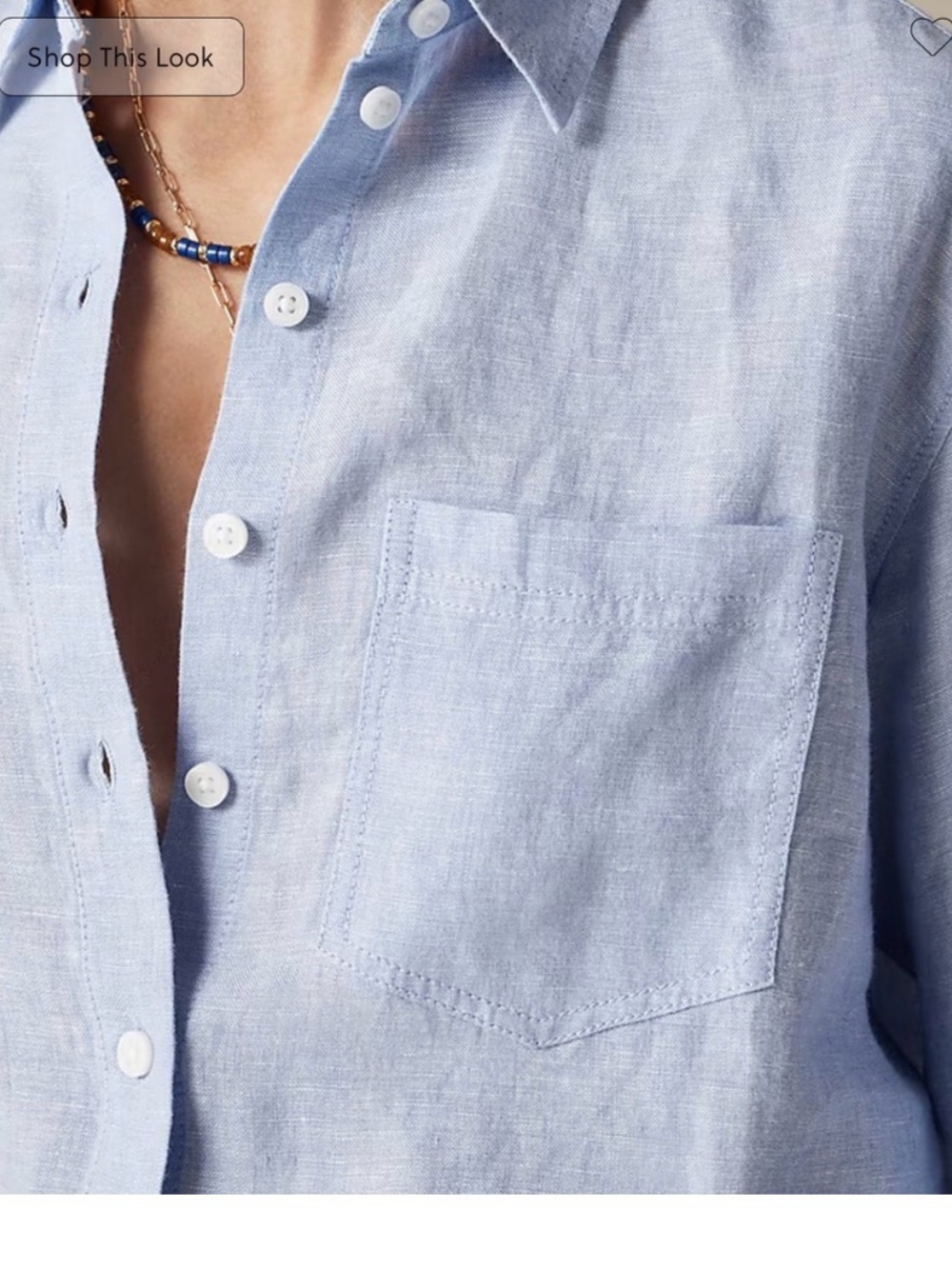 J. Crew French Blue Baird McNutt Irish Linen Button-Down Shirt - Picture 2 of 6